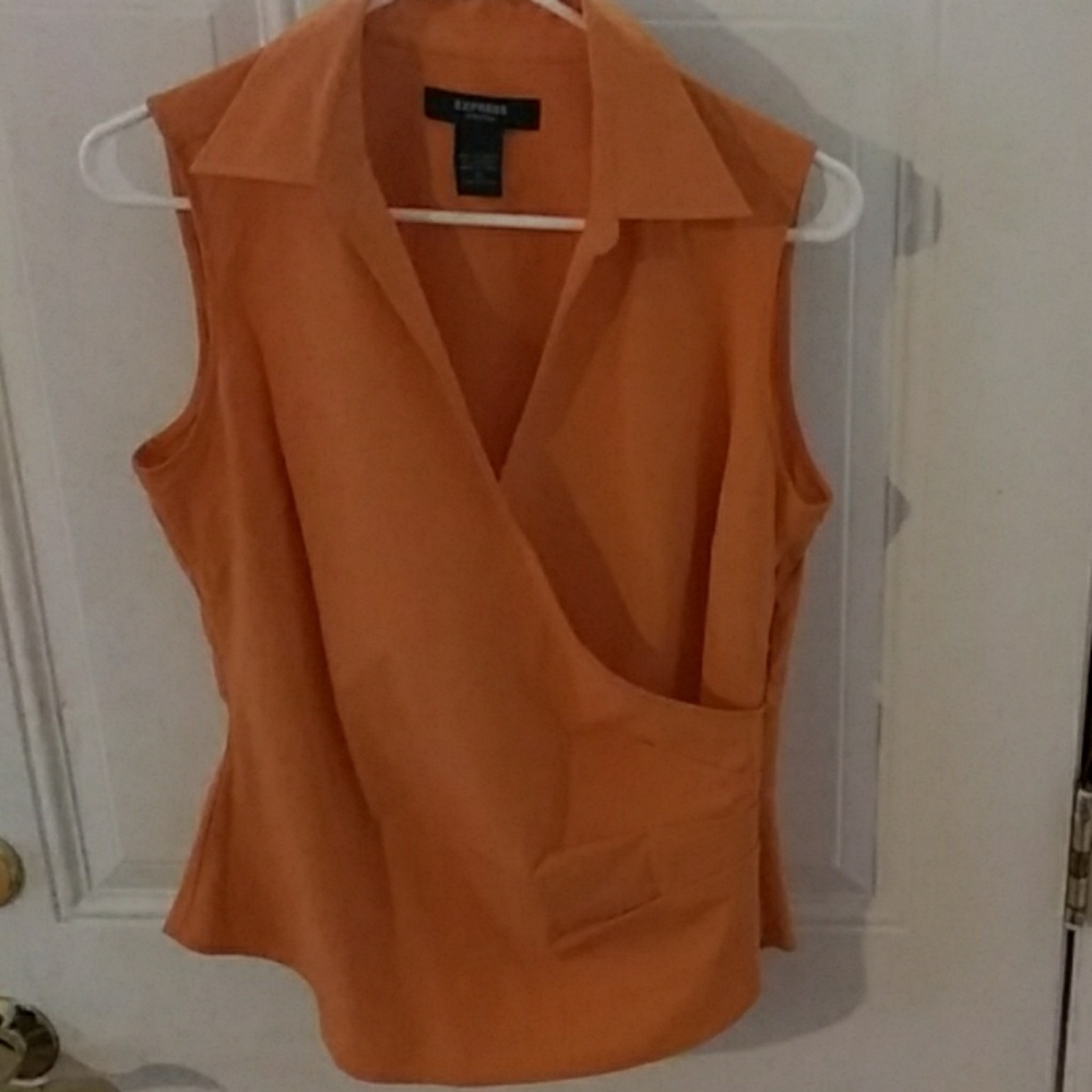 Ladies sz 12 Express stretch orange top